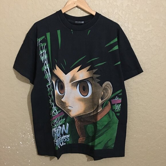 Hunter X Hunter Gon Freecss Neferpitou T-Shirt Large (Tag XL) All Over Print AOP - Picture 1 of 6